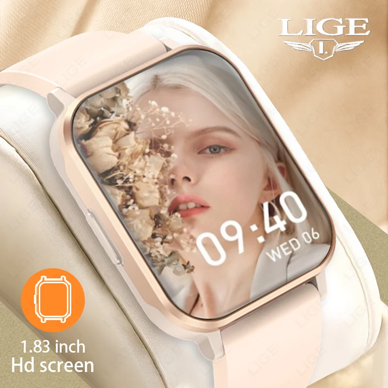 

LIGE 2023 HD Screen Smart Watch Women Bluetooth Call Fitness Smartwatch Ladies Wristwatch Girl Smart Bracelet Female Watches