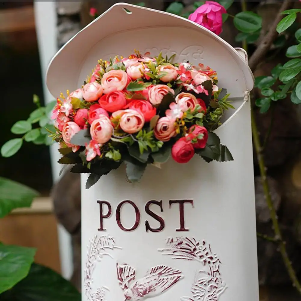 

NEW Garden Wall Mounted Post Box Mailboxes Letter Box Farmhouse Outside Santa Decoration Post Mailbox Vintage Crafts Post M P9H3