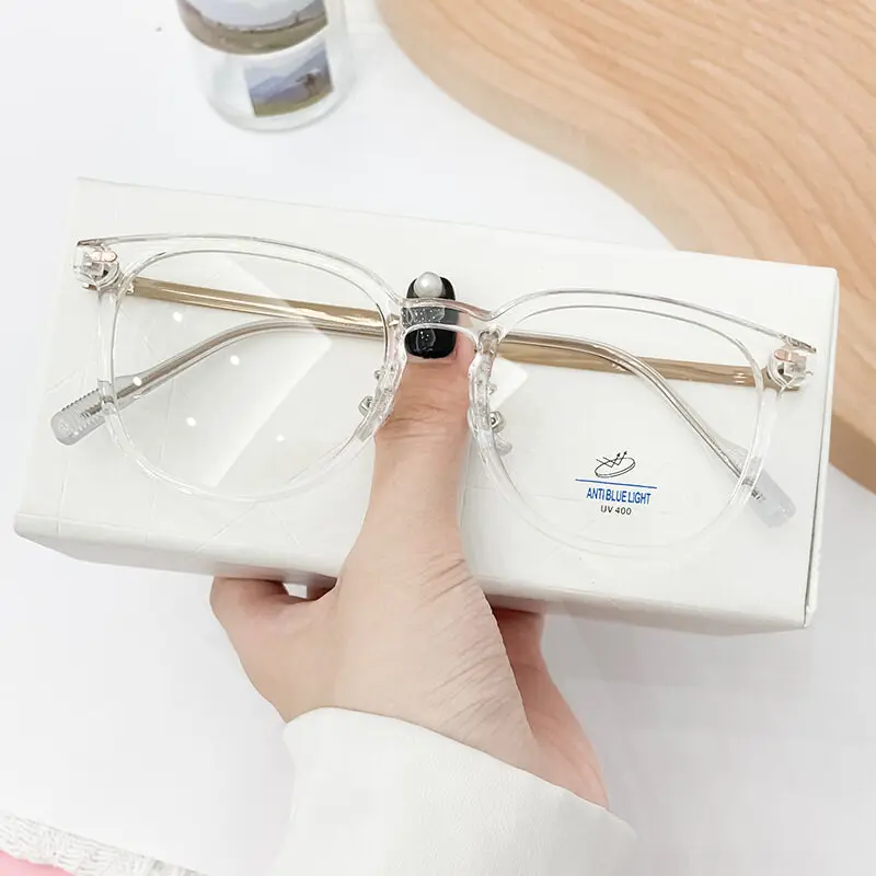 Transparent Glasses Women Myopia Glasses Titanium Alloy Men Anti