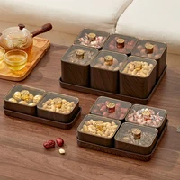 WORTHBUY 2/4/6 Grids Food Storage Box Moisture-Proof Nut, Dried Fruit, Candy Box Fruit Storage Container For Christmas New Year 1