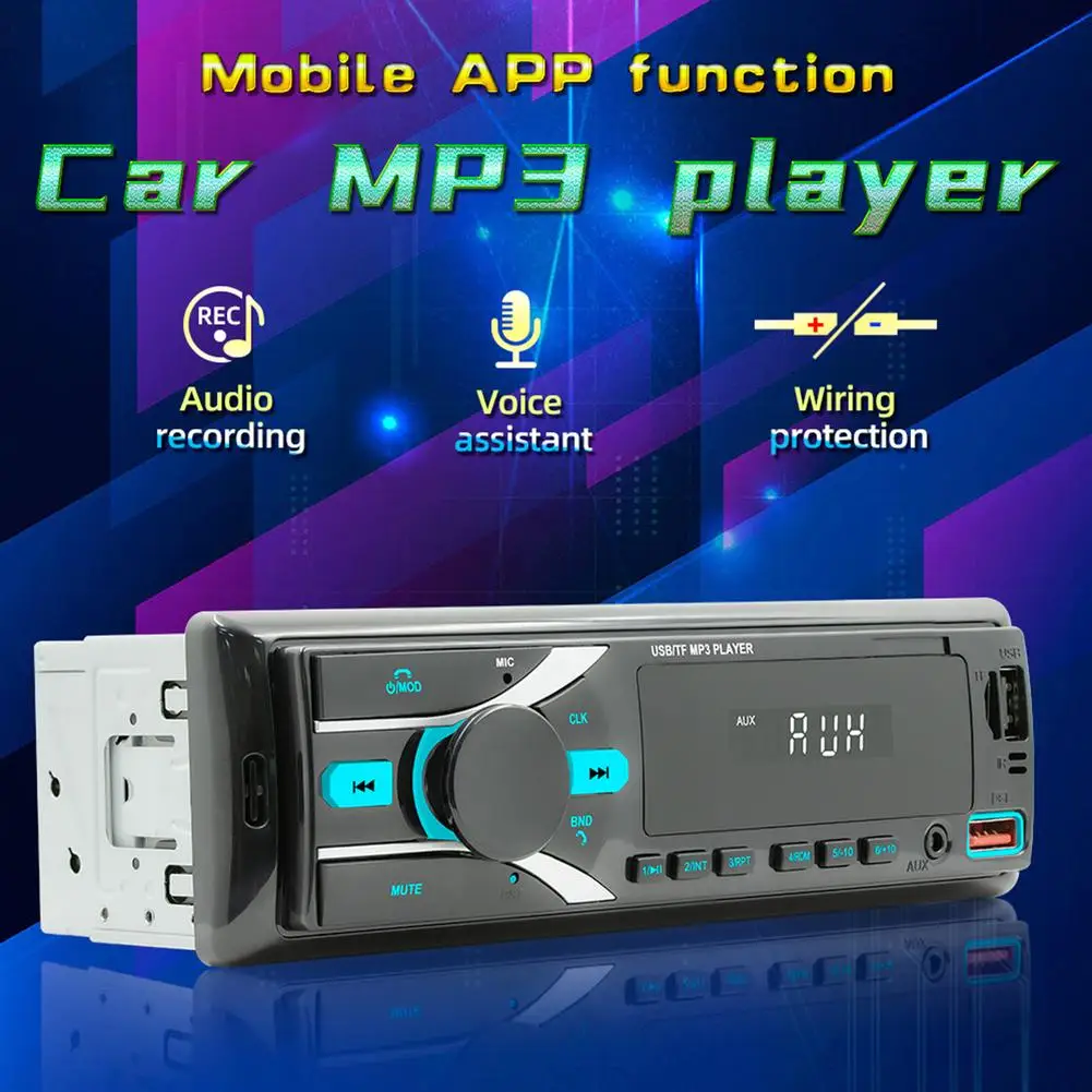 

Bluetooth-compatible Car Fm Radio Rca Audio Subwoofer Sound Source Copy U Disk Card Reader Usb Mp3 Player