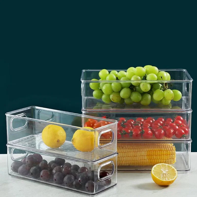 Transparent Plastic Storage Bin Countertop Sundries Storage Box With Handle  Bathroom Cosmetics Organizer Snack Container - Storage Boxes & Bins -  AliExpress