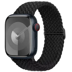 Braided Solo Loop Strap for Apple Watch - Elegant and Comfortable Band Bracelet (26 Black)