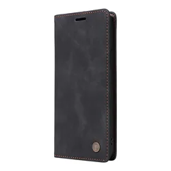 Premium Ultrathin Leather Flip Wallet Phone Case for Redmi 11A 12C (Black1 006)