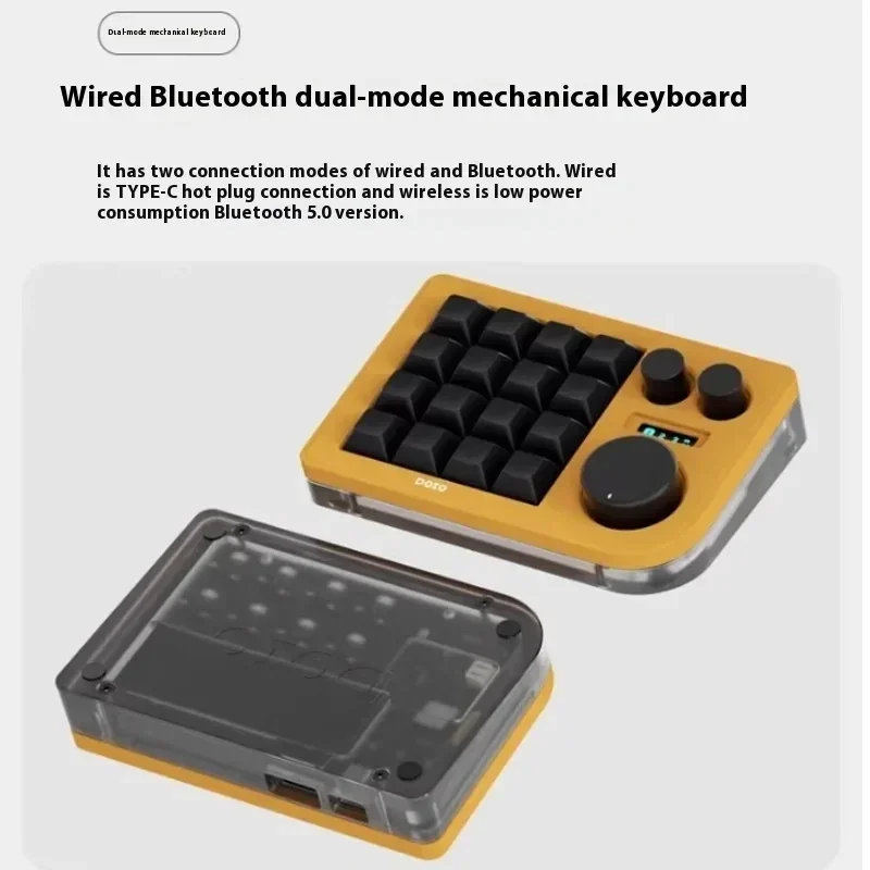 Doio-画面付きミニ番号メカニカルキーボード、ポータブルノート