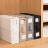 Clothing Storage Boxes Sheet Set Storage Box Fabric Folding Window Zipper Blanket Organizer Boxs Wardrobe Bed Clothes Organizer 2