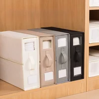 Clothing Storage Boxes Sheet Set Storage Box Fabric Folding Window Zipper Blanket Organizer Boxs Wardrobe Bed Clothes Organizer 2