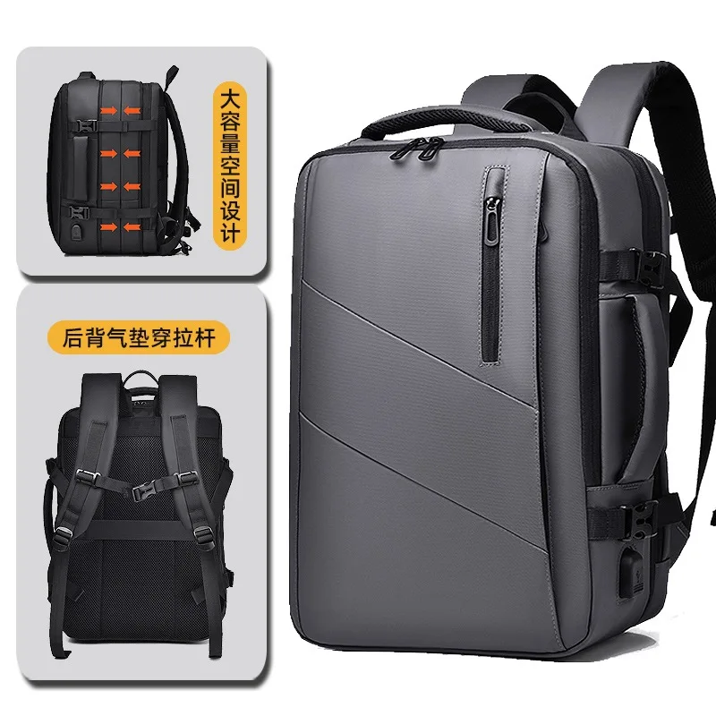 Waterproof Oxford Backpack Large Capacity Men Business Bag Laptop backpack Expandable Backpacks Shoulder Bags with USB Charging 3