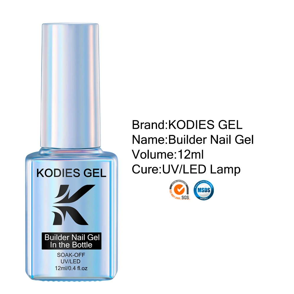 Description Picture 3 of itemKODIES GEL Biabs Builder Nail Gel Polish In A Bottle Milky White Clear Construction Gel for Extension Manicure Nails Art Design