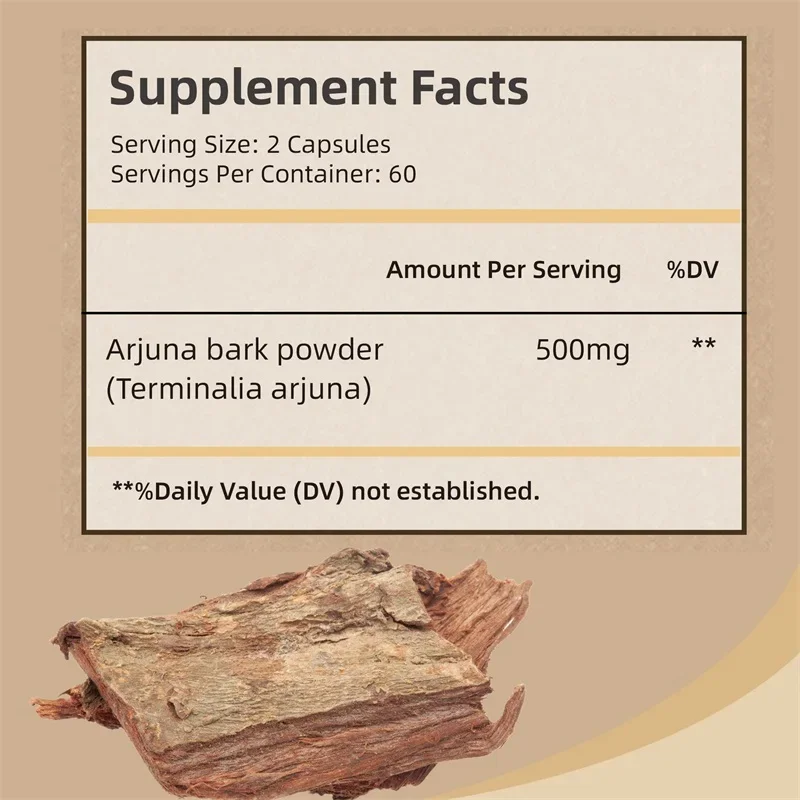 Arjuna Capsules Supports Heart Cardiovascular Health Antioxidant Non-GMO