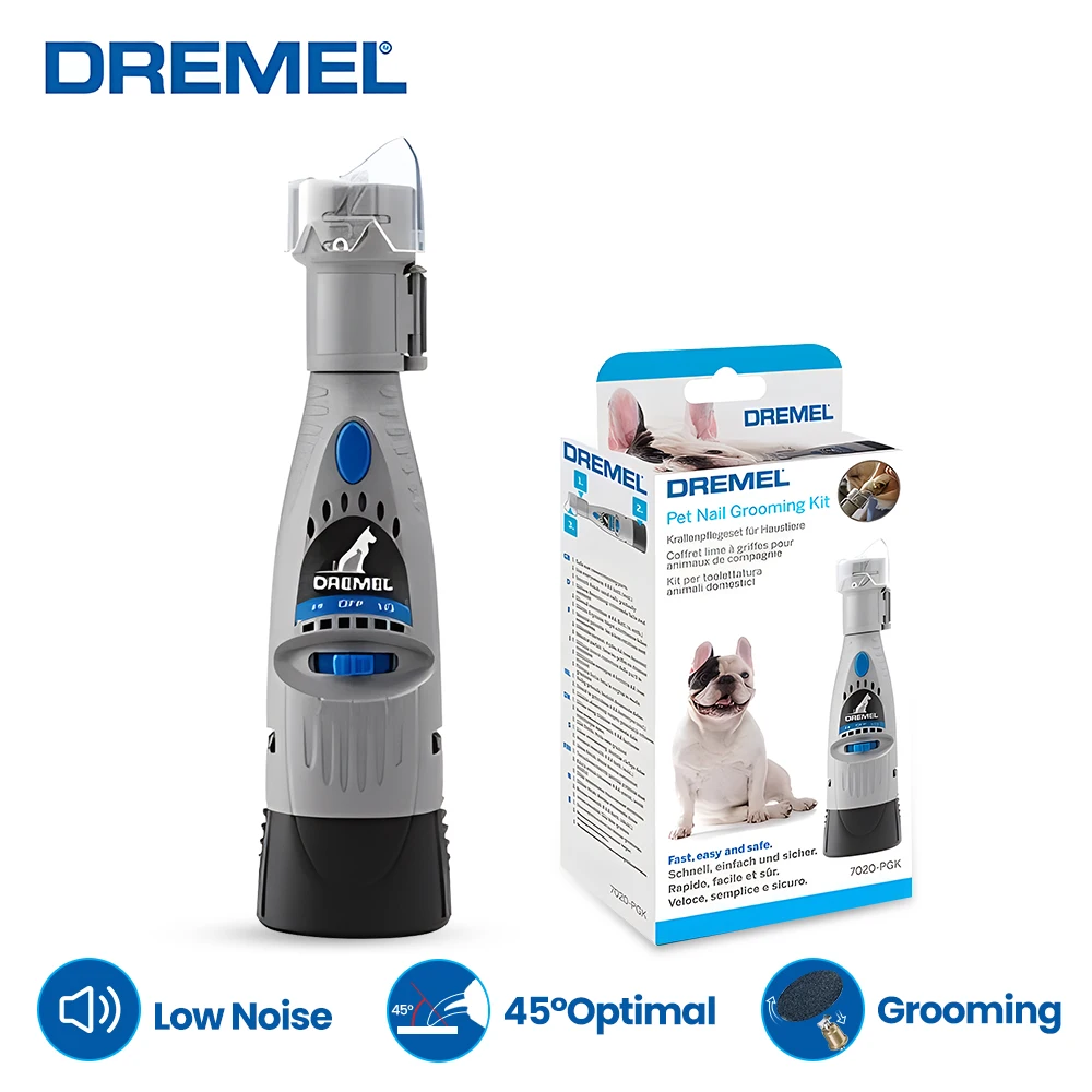 Dremel 7020 Puppy Nail Grooming Clippers Safe & Humane Pet Grooming Tool Kit 3 Gears Dog Nail Cut Grinder Trimmer Pet Supplies