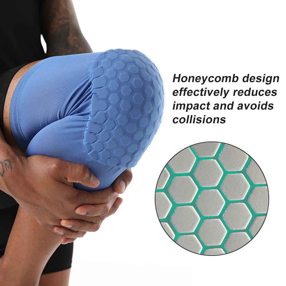 Knee Compression Pads Basketball Knee Pads Honeycomb Padding Breathable & Non-Slip Pads Volleyball Gym 1Pcs/2Pcs