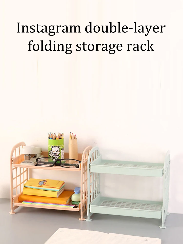 Multi-Storey Desktop Storage Shelf - Simple Horizontal Organizer for Office and Dormitory