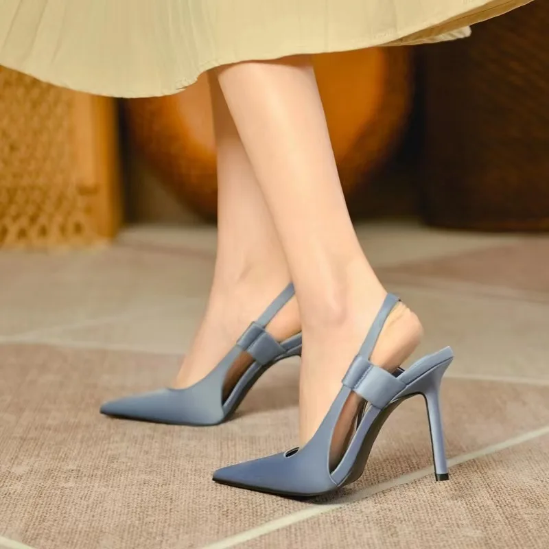 2022 New Women Pumps Summer Fashion Sexy Pointed Toe Wedding Party High Heeled Shoes Woman Sandasl Dress Zapatos Mujer 34-40