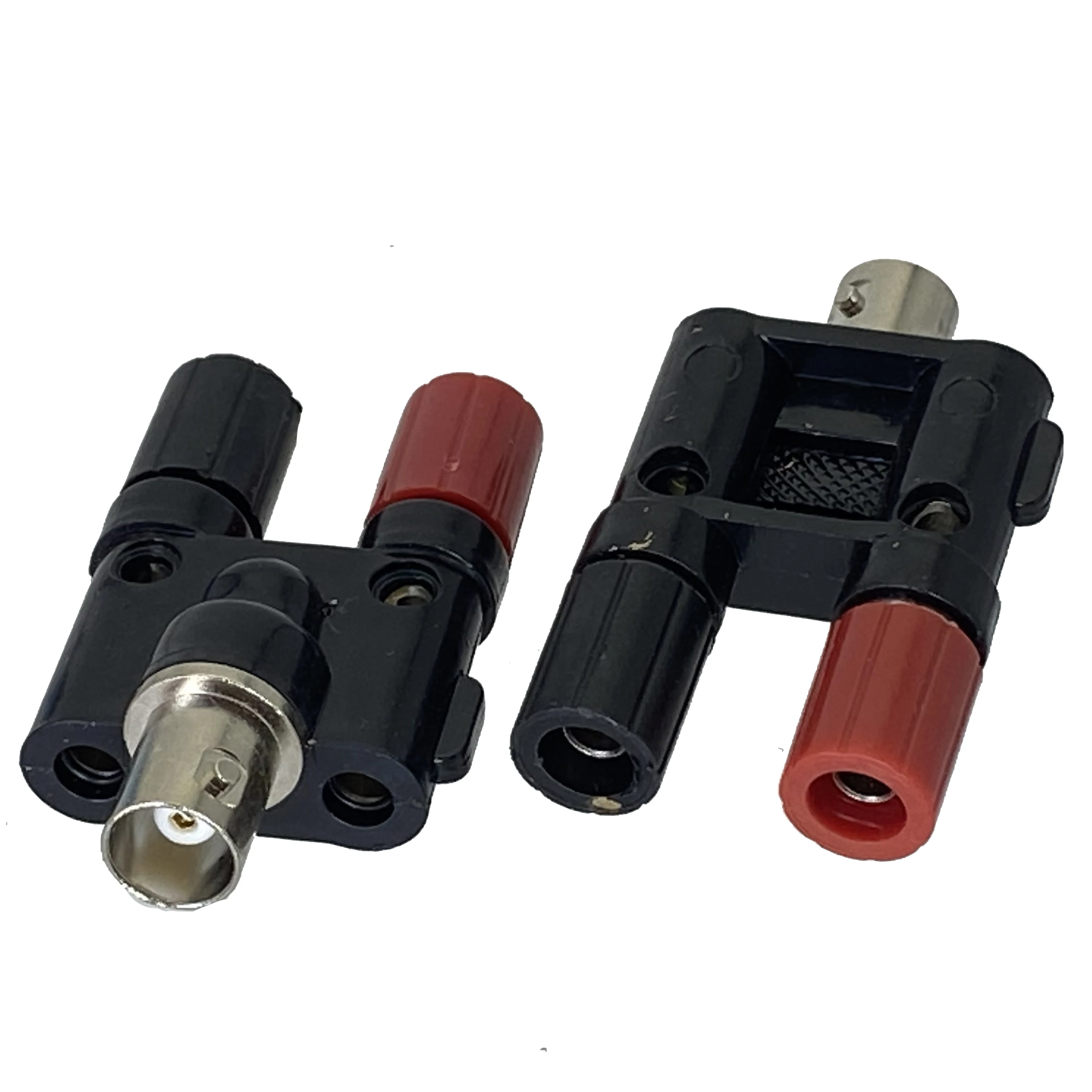 Xiatiaosann 4 pezzi BNC maschio femmina spina a 2X 4mm doppia banana femmina jack presa morsetto RF coassiale coassiale splitter connettore BNC adattatore banana per oscilloscopio