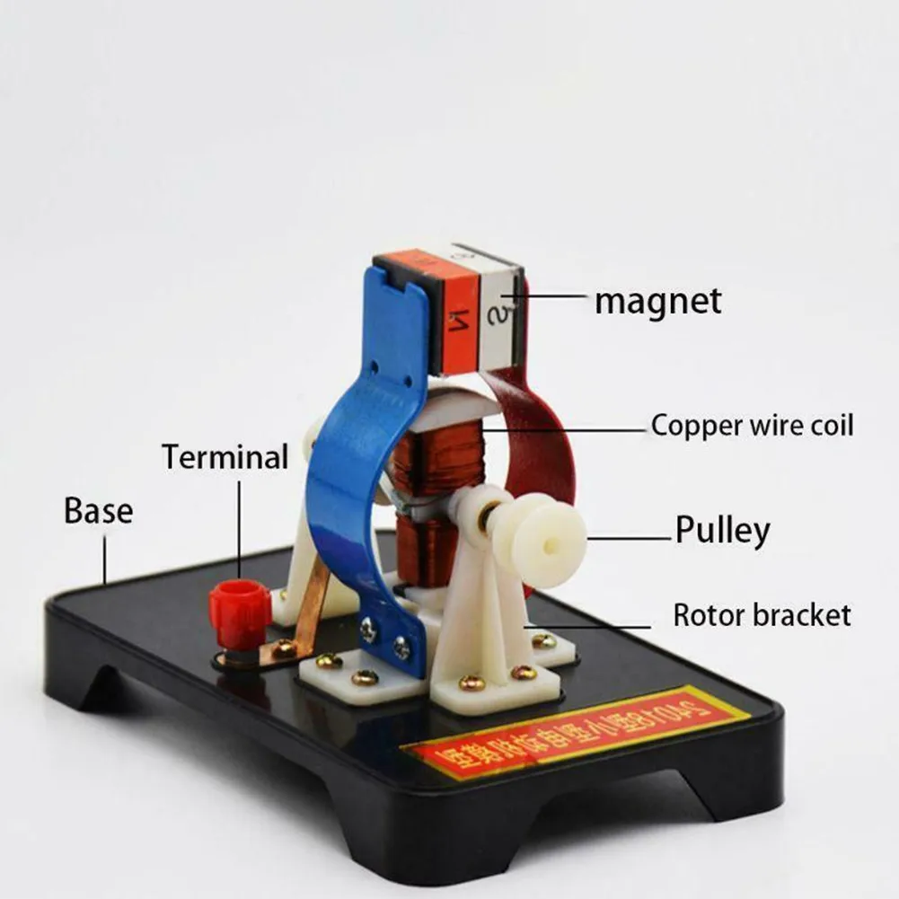 DIY Simple DC Electric Motor Model Assemble Kit For Kids Physics Science Educational Toys Simple Permanent Magnet DC Motor Model