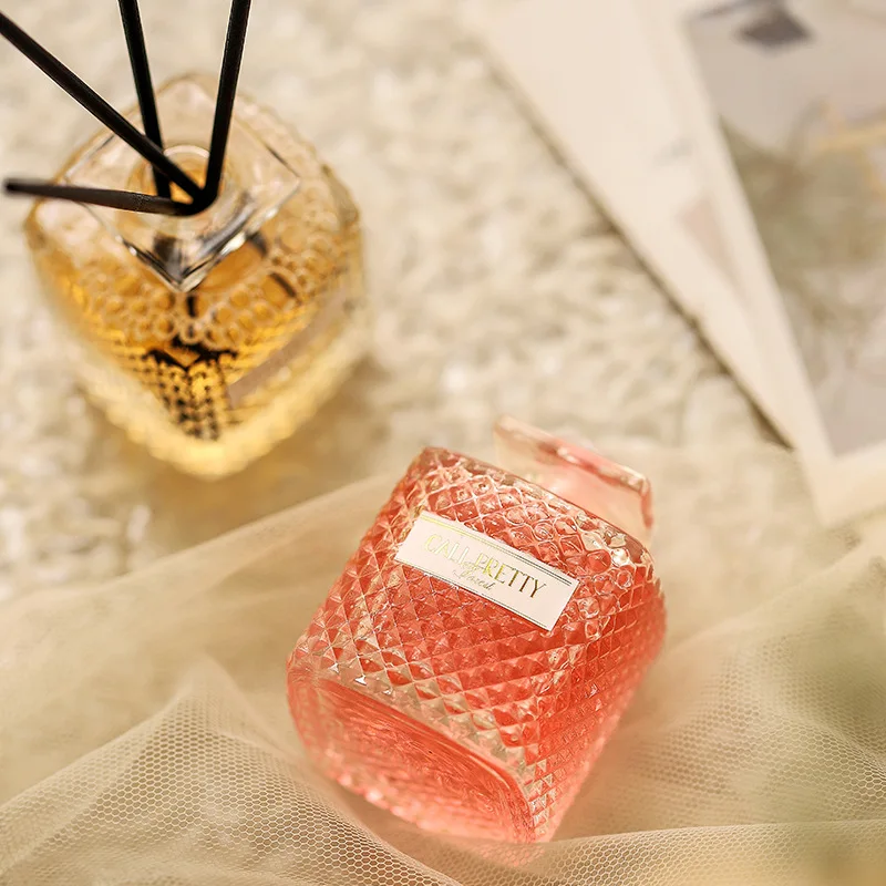 Aurooa 50ml Home Fragrance Diffuser Party Gifts Glass Reed Diffuser Essential Oil Lavender Osmanthus Peach Ebony Scent