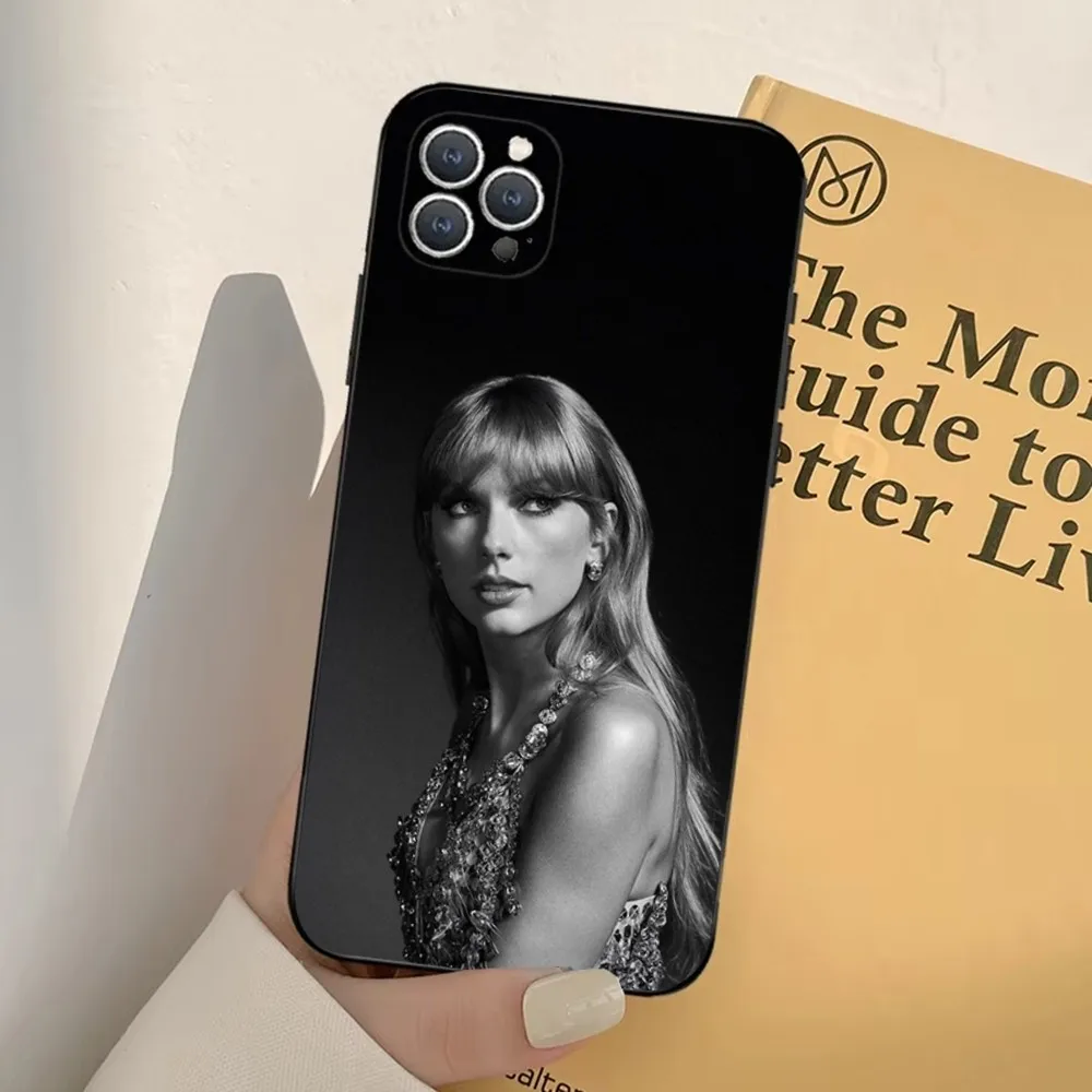 thumbnail image 1 of Funda para teléfono T-TaylorS TTPD S-SwiftS para iPhone 16, 15, 14, 13, 12, 11, Pro, X, XS, Max, XR, Plus, Mini, funda negra suave, 1 of 4