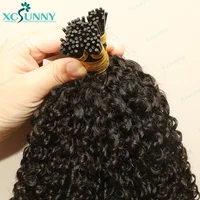 Itip crépus bouclés Extensions de cheveux humains birmans Itips Microlink cheveux humains crépus bouclés je conseils cheveux humains pour les femmes noires 1
