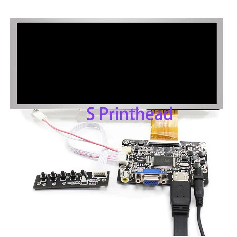 Polegadas 1280×480 Tela Lcd Claa088wa01 xn Brilho 500nit Painel com Hdmi Vga av Lcd Controlador Placa para Monitor de Carro Módulo 8.8