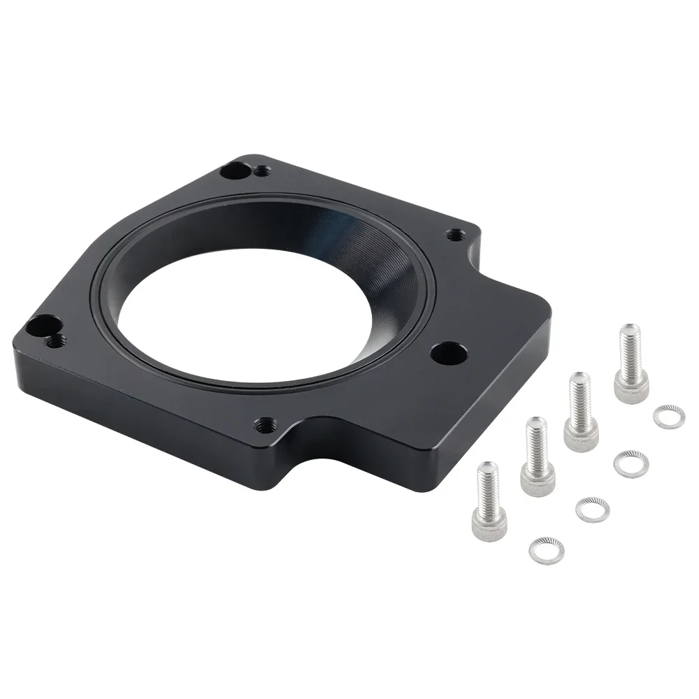 92mm Intake Manifold Throttle Body Spacer Adapter For LS1 LS2 LS3 LS6 LS7 LSX Silver Black manifold adapter plate