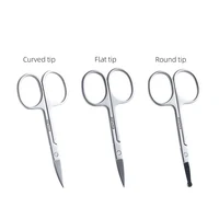 Mini Stainless Steel Portable Curved Mustache Eyebrow Nose Ear Hair Remover Scissor Trimmer Safety Tips Nail Cuticle Cutter 2