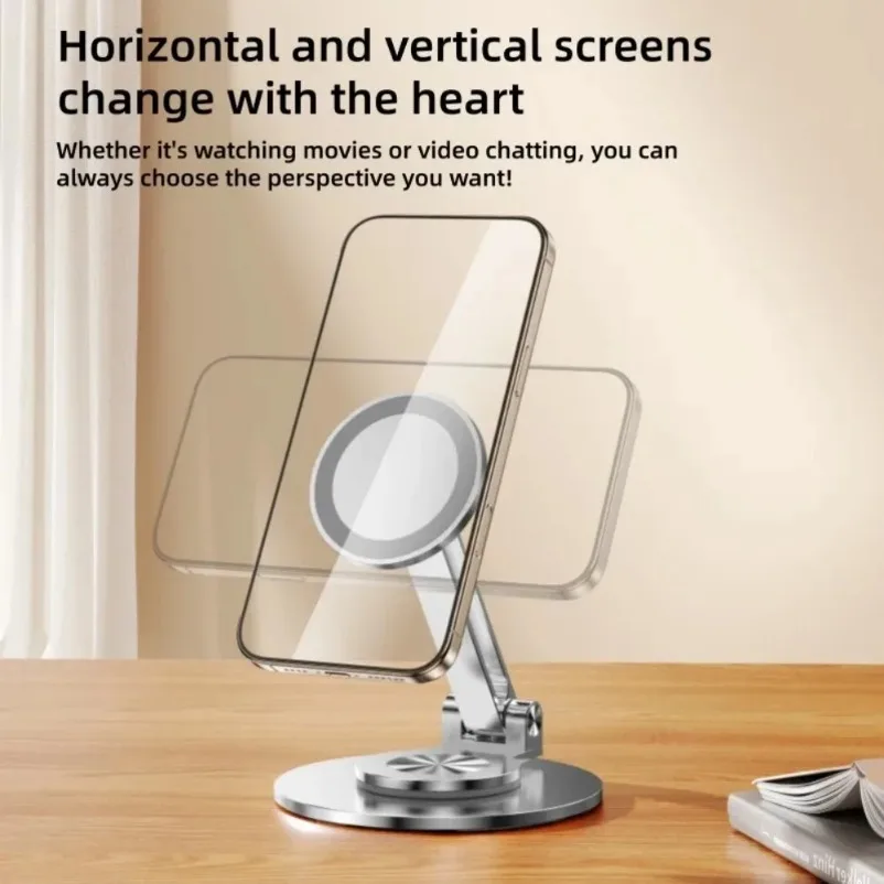 Desktop 360° Rotation Phone Holder Stand Magnetic Cellphone Bracket For iPhone