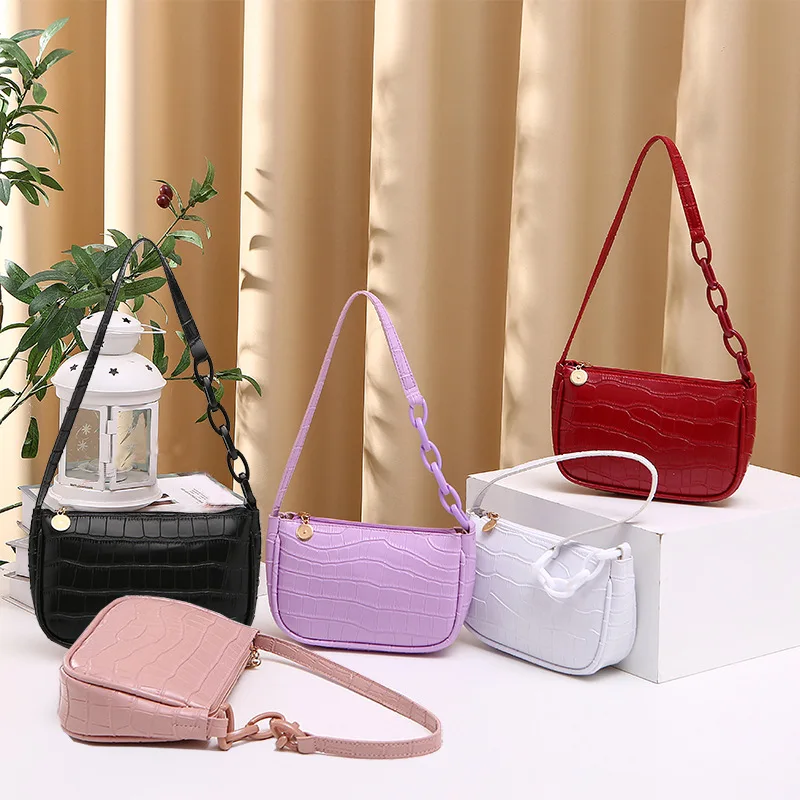 

New Women's Handbags Casual Underarm Bag Mini Solid Color Ladies Fashion Design Small Shoulder Bags Leather Women Messenger Bag