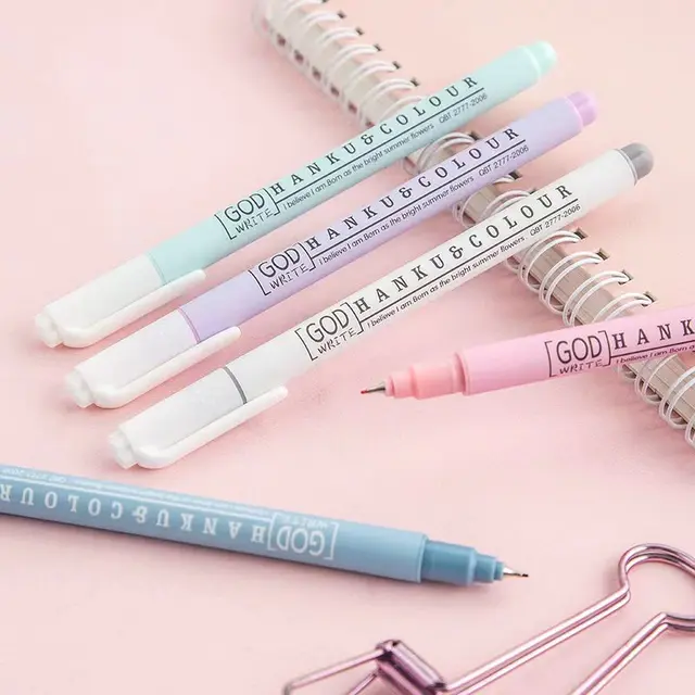 Penne colorate a punta extra fine da 8 colori da 0,4 mm Penna Fineliner per diario a base d'acqua per appunti di journaling 4