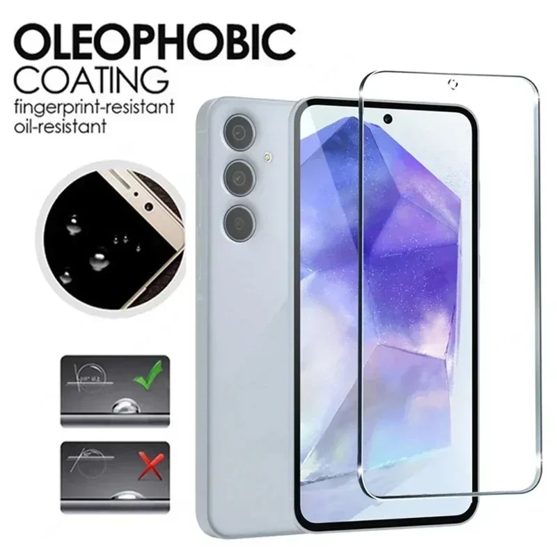5Pcs Screen Protector for Samsung A55 A15 A54 A34 A13 A14 A53 A52 A12 A33 A52S A32 A35 A71 A72 A51 A22 S10E S20FE Tempered Glass 4