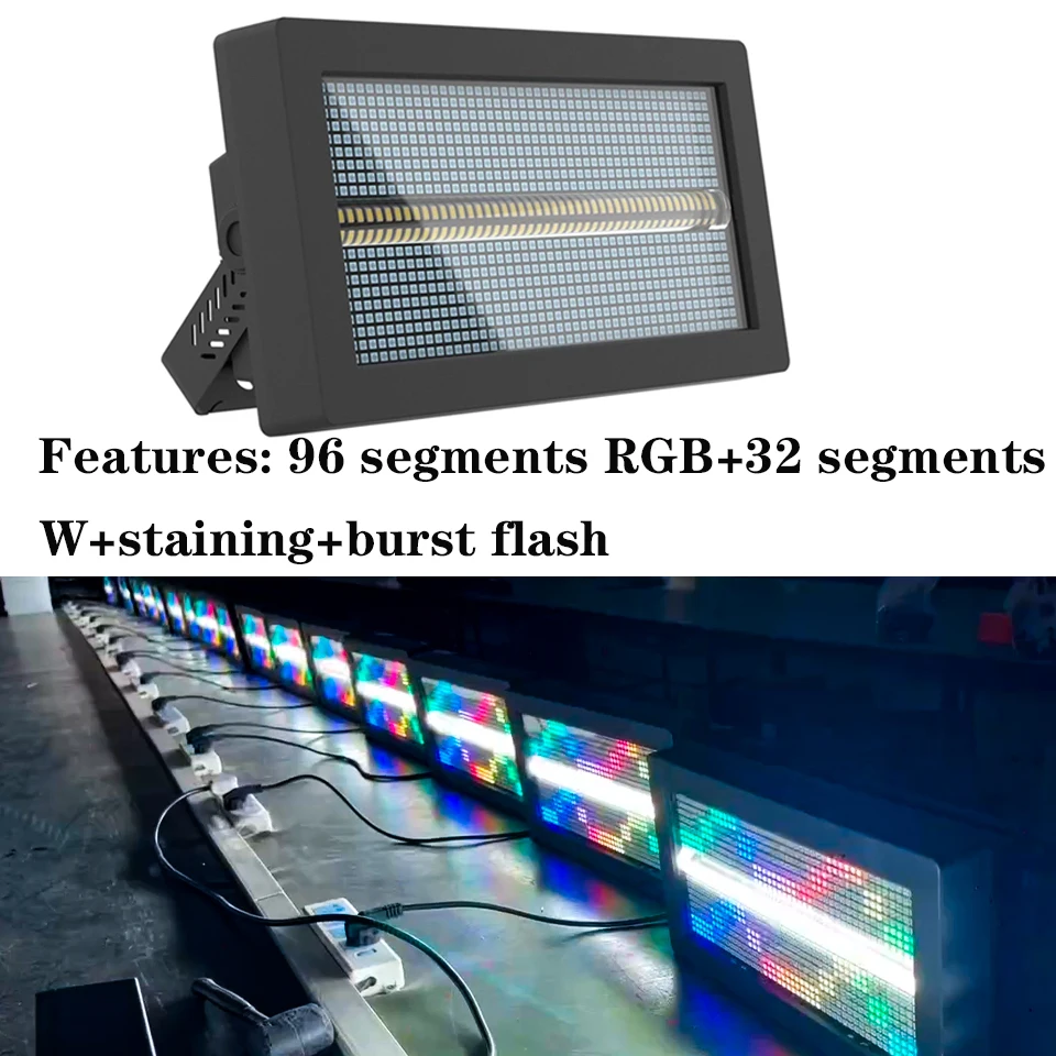 

NEW 350W 864 5050 RGB 0.2W LED Beads Strobe Light DMX Controlled Light Background Decorative Stage Effect Lighting