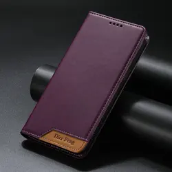 Leather Flip Wallet Stand Phone Case with 360 - Degree Protection and Magnetic Closure for Poco F9 Pro (PURPLE)