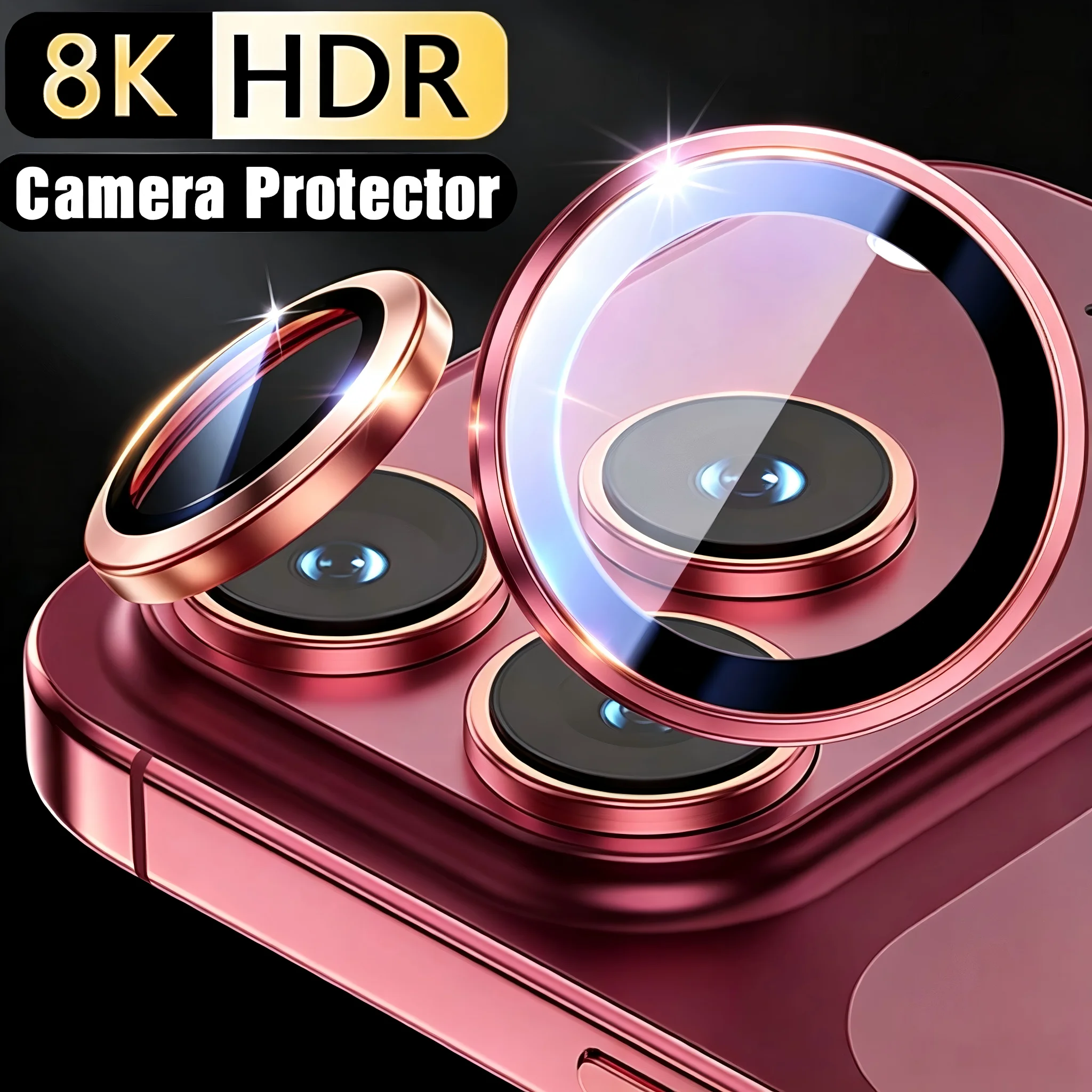 Desert Titanium Tempered Glass Camera Lens Protector