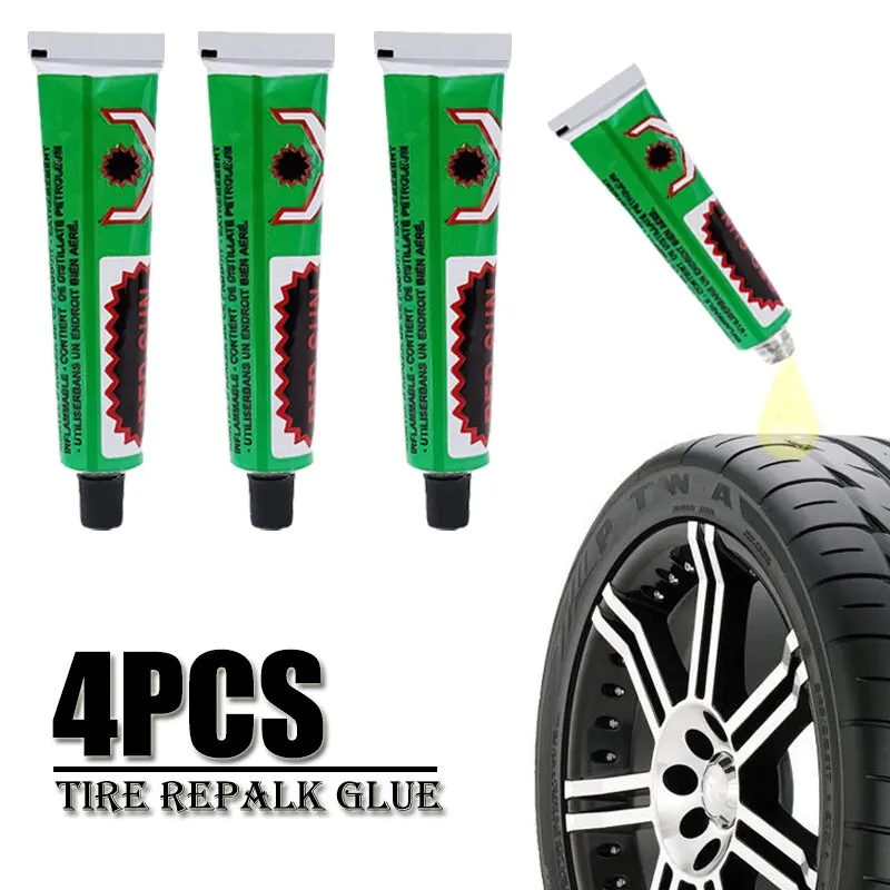 4PCS Car Motorcycle Bicycle Tire Repairing Glue Inner Tube Puncture