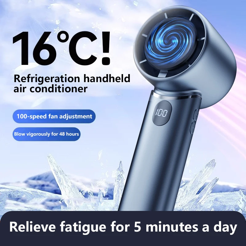 New Electric Fan Technology Display 8000mah Wireless Portable Air Circulator Fan Desktop Air Cooling Cooler Quiet Fan 2025