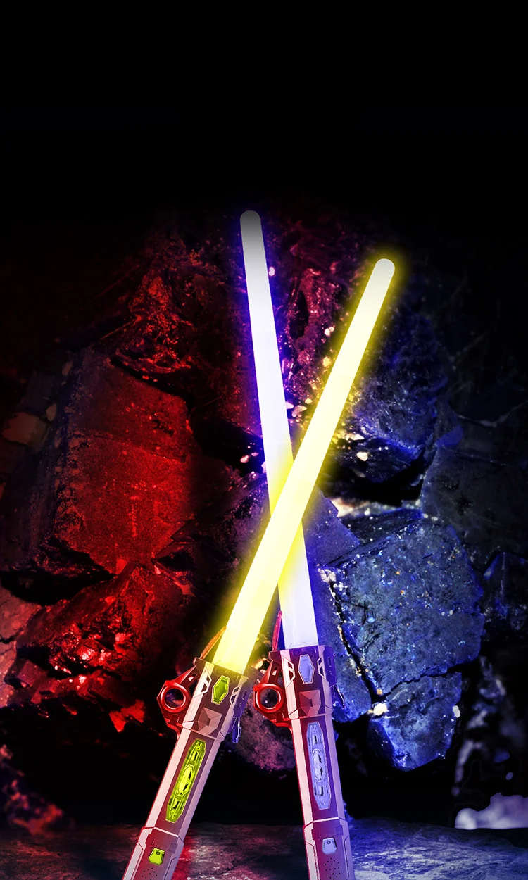 B?�ton - ?�p?�e - baguette,Sabre laser jouet pour enfants,?�p?�e laser ?�toile,anciers flash 2 en 1 