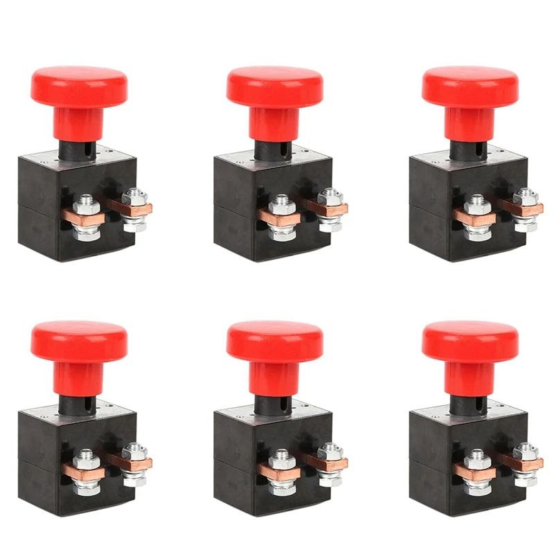 

6X 250A Type Emergency Disconnect Switch Stop Switch Start Button Emergency Switch For Forklift Pallet Truck Golf Cart