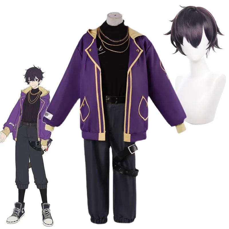 

VTuber Shoto Cosplay Costume Devil Hunter Virtual YouTuber Shou Wig Halloween Carnival Anime Clothing Shxtou Full Outfits
