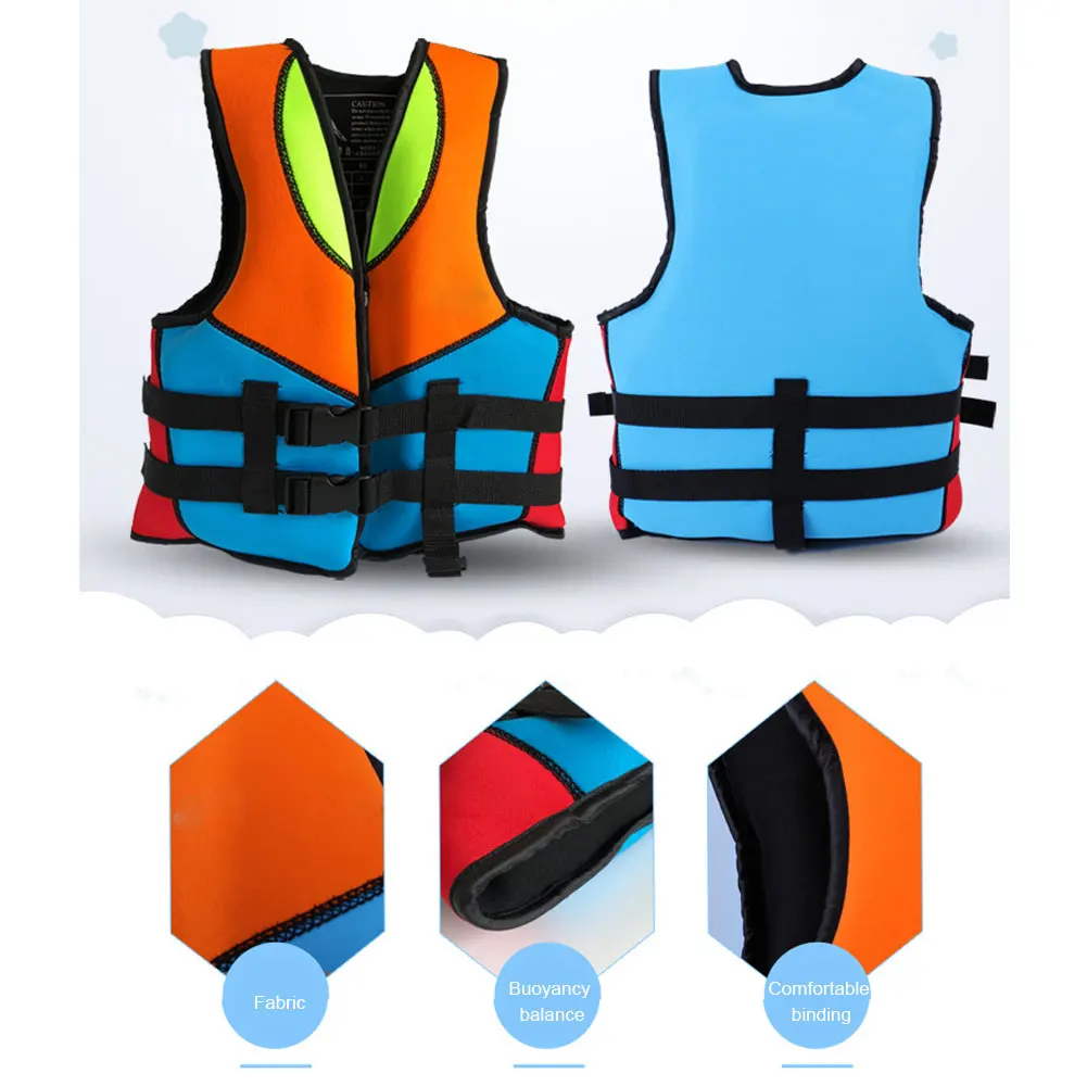 Children Vest Neoprene Life Jacket Kayak Swimming Boating Sailing
