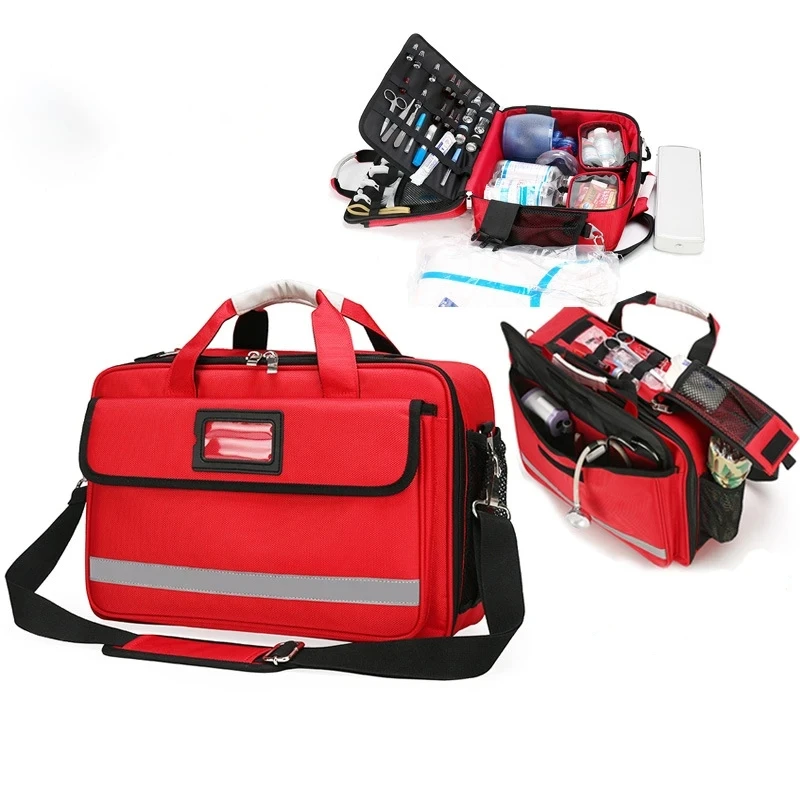 

First Aid Kits Medical Bag Outdoor Emergency Rescue Large Capacity Bag Empty Waterproof Multi-pocket Sports Travel Nylon Bags