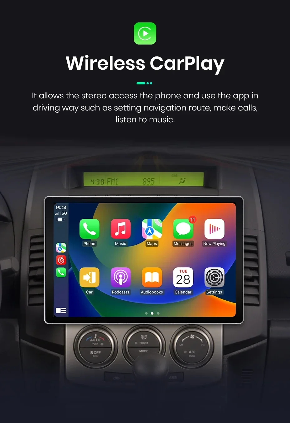 2K QLED Bildschirm Auto Radio Für Mazda 5 2005-2010 Drahtlose CarPlay Android Auto Multimedia autoradio – Detail 10