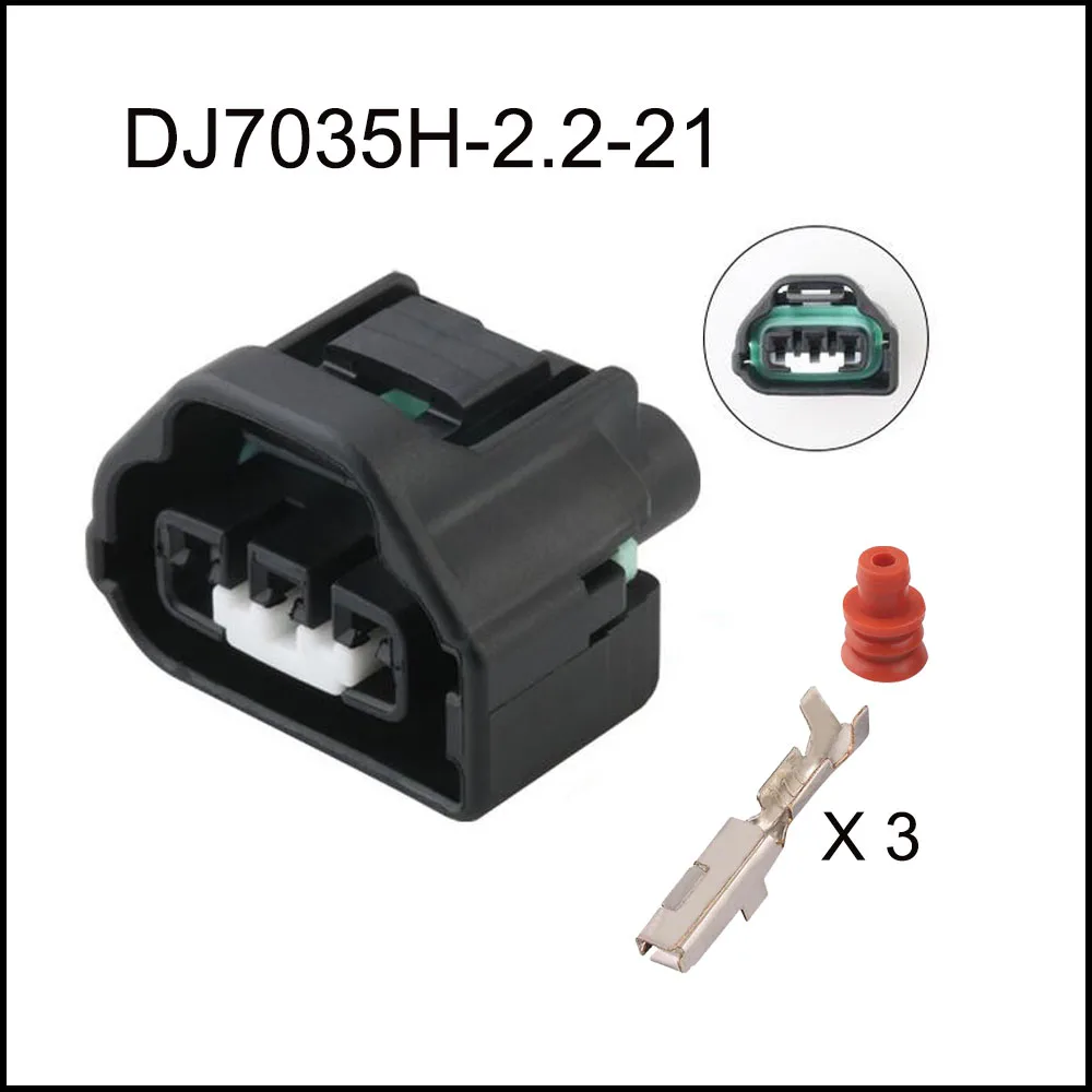 

100SET DJ7035H-2.2-21 connector terminal cable Waterproof automotive plug socket 3 pin