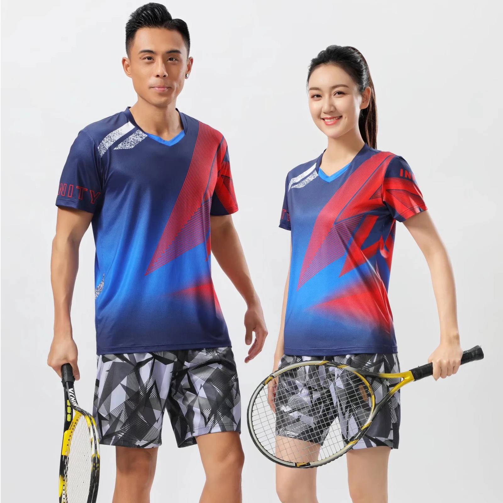 Badminton Jerseys Women's Sports Men's Breathable Team Competition Training Clothes Jerseys Running Fast Drying Shirt