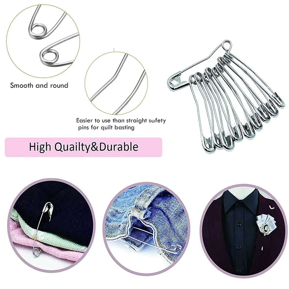 Curved Safety Pins Quilting, Safety Pin Pins Pincushions, Curved Safety