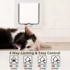 Cat Door Flap 4 Way Locking Cat Door For Interior Exterior Doors Large Pet Door For Cats Small Dogs Outer Size 9.84 x 9.25in 3
