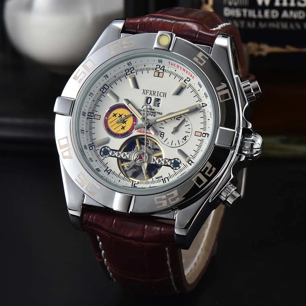 

New AAA+ Original brand Watches For Mens Multifunction Full Steel Automatic Mechanical Tourbillon watch High Qulaity AAA Clocks