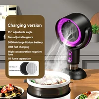 Mini Desktop Range Hood Mini Suction Extractor Hood USB Charging Angle-adjustable Camping Picnic Hot Pot Range Hood Kitchen Hood 2