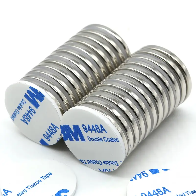 N35 Super Strong Neodymium Magnet Round With double-sided adhesive NdfeB Powerful Permanent Magnetic imanes Refrigerator Magnets - Image 3