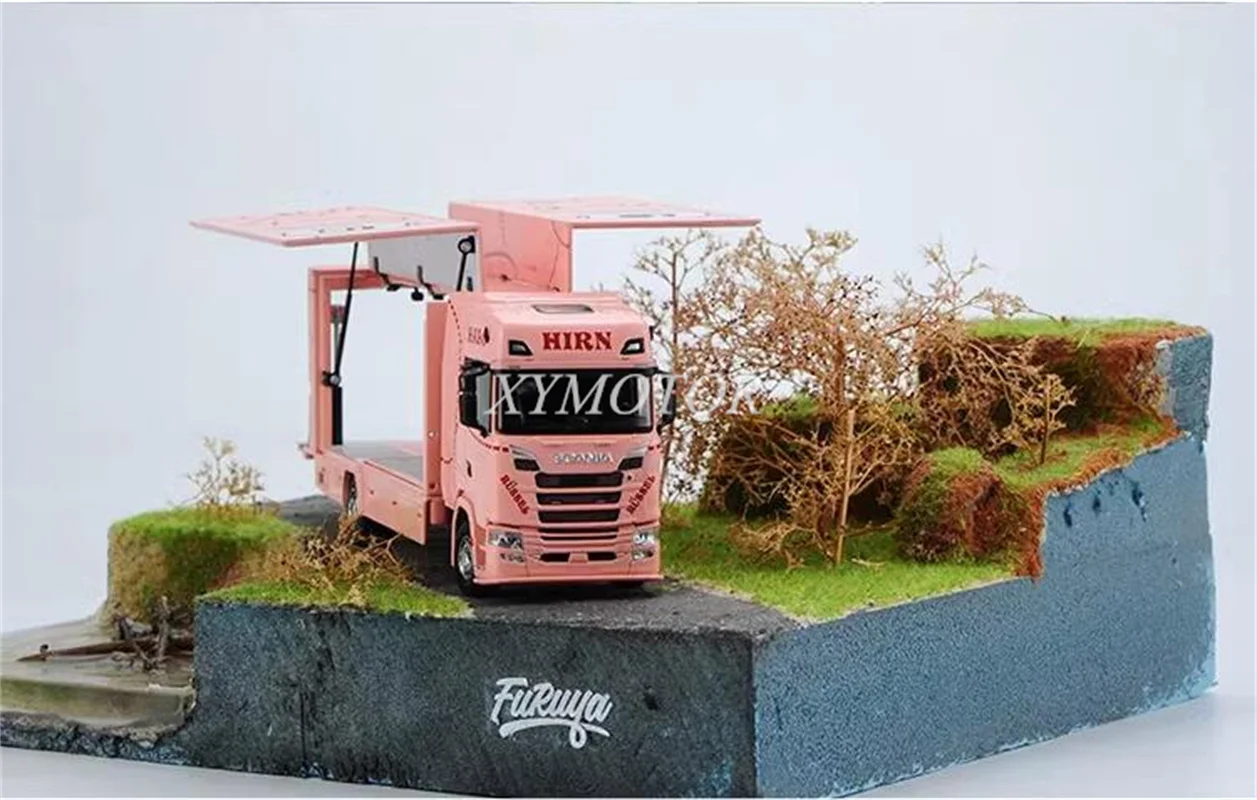

GCD 1/64 For Scania S730 V8 Transport Truck Diecast Metal Car Model Toys Gifts Hobby Pink Display Ornaments Collection