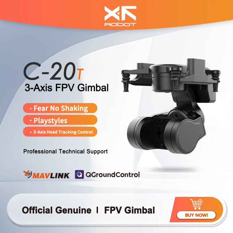 XF-C-20T 3Axis Gimbal FPV for DIY RC Drone Camera support head chase control Mavlink Sbus